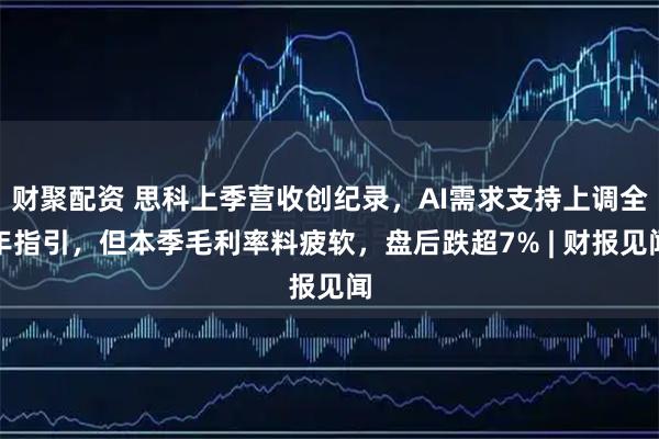 财聚配资 思科上季营收创纪录，AI需求支持上调全年指引，但本季毛利率料疲软，盘后跌超7% | 财报见闻